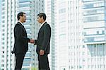 Business executives shaking hands