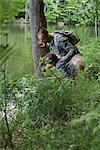 Father and son fishing