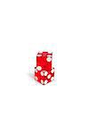 Red gambling dice over white background