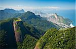 Aerial View of Atlantic Forest above Rio de Janeiro, Brazil