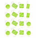 Eco Green Recycle Tags. Think Green Concept