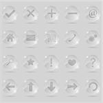 Set of glass icons, vector eps10 illustration
