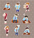 Tired businessman stickers