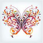 illustration drawing of abstract butterfly