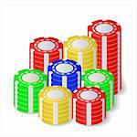 Illustration of stacks of casino chips