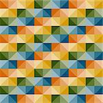 vector seamless simple geometric pattern with 3d illusion