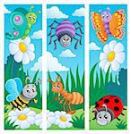 Bugs banners collection 2 - vector illustration.