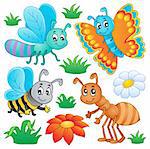 Cute bugs collection 2 - vector illustration.