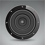 Black Sound Speaker, vector eps10 illustration