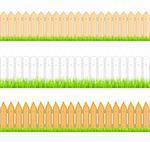 Set of seamless fences, vector eps10 illustration