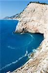 Beautiful summer view from Porto Katsiki beach on Ionian Sea (Lefkada, Greece) with grotto.