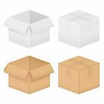 Cardboard boxes, vector eps10 illustration