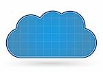 Blueprint cloud, vector eps10 illustration