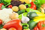 Organic Fresh Healthy Vegetables / Big Assortiment / Food Background
