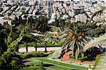 View of the Bahai Gardens in Haifa, Israel