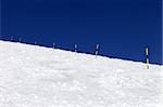 Ski trail on winter resort
