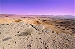 Big Stones of Grand Crater in Negev Desert, Israel