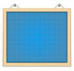 Board with blueprint, vector eps10 illustration