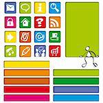 internet color icons for cute website
