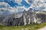 Veneto Dolomites seen from the Tre Cime di Lavaredo, Italy.