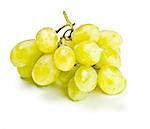 bunch of white grape isolated on white background