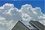 Solar Panels on House Rooftop, Hesse, Germany