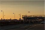 Flugzeug Landung auf dem Flughafen Heathrow, London, UK