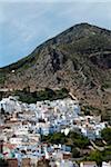 Überblick über die Stadt, Chefchaouen, Chefchaouen Provinz Tanger-Tetouan Region, Marokko