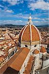 Ansicht der Stadt von Basilica di Santa Maria del Fiore, Florenz, Toskana, Italien
