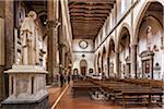 Intérieur de la Basilique de Santa Croce, Piazze Santa Croce, Florence, Toscane, Italie