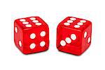 Two red dice