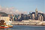 Ocean Terminal with Wanchai skyline in the background, Hong Kong