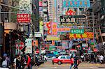 Busy street at Mongkok, Kowloon, Hong Kong