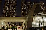 Podium of Kowloon Station at night, Kowloon west, Hong Kong