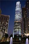 ICC building from podium garden, Kowloon west, Hong Kong