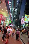 Busy street at Causeway Bay, Hong Kong