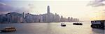 West Point skyline from Kowloon at dusk, Hong Kong