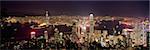 Cityscape from the Peak at night, Hong Kong