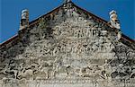 Église de San Joaquin, datant de 1869, par Fr T. Santaren, où les reliefs commémorent la bataille de Tétouan entre les espagnols et les Maures du Maroc, Philippines, Asie du sud-est, Asie