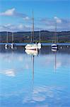 Sunrise Lake Windermere, Ambleside, Parc National de Lake District, Cumbria, Angleterre, Royaume-Uni, Europe