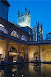 Le grand bain, bains romains, Bath, patrimoine mondial de l'UNESCO, Avon, Angleterre, Royaume-Uni, Europe