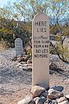 Boot Hill Cemetery in Tombstone, Arizona, Vereinigte Staaten von Amerika, Nordamerika