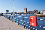 Pont du millénaire, SA1 zone, Marina de Swansea, au pays de Galles, Royaume-Uni, Europe