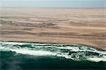 Aerial view of Skeleton Coast, Namibia, Africa