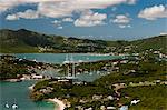 Anglais Harbour et Falmouth Harbour, Antigua, sous le vent Iles, Antilles, Caraïbes, Amérique centrale