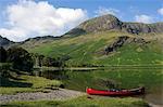 La tête du lac Buttermere et grande Stile, Parc National de Lake District, Cumbria, Angleterre, Royaume-Uni, Europe