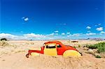 Verlassene Auto, Solitaire Village, Khomas Region, in der Nähe der Namib-Naukluft-Nationalpark, Namibia, Afrika