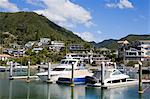 Picton Harbour Marina, Picton, île du Sud, Nouvelle-Zélande, Pacifique