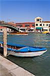 Canal on Murano Island, Venice, Veneto, Italy, Europe