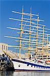 Royal Clipper cruise ship in Naples Port, Campania, Italy, Europe